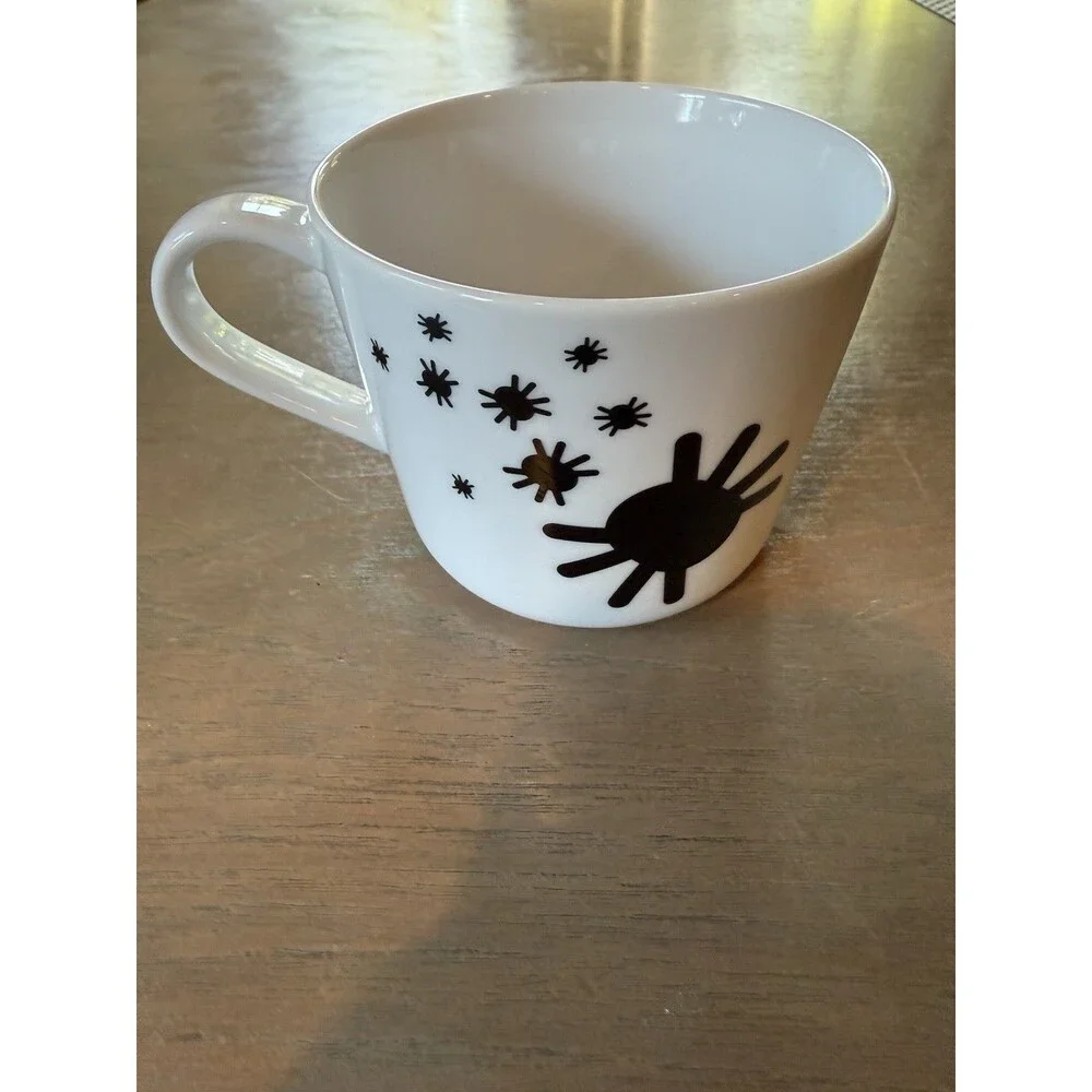 IKEA Mug Spiders Kustfyr NEW 2025 White Black Halloween 506.173.59 Spider 12 oz